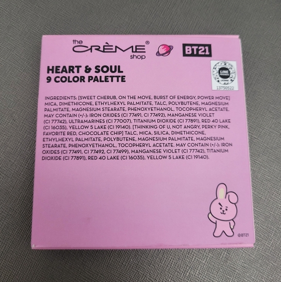 The Crème Shop BT21:HEART & SOUL Eyeshadow Palette COOKY BTS - Picture 7 of 7